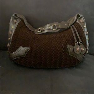 Cole Haan velvet woven hobo